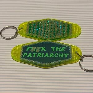 Green Anti-patriarchy Keychain